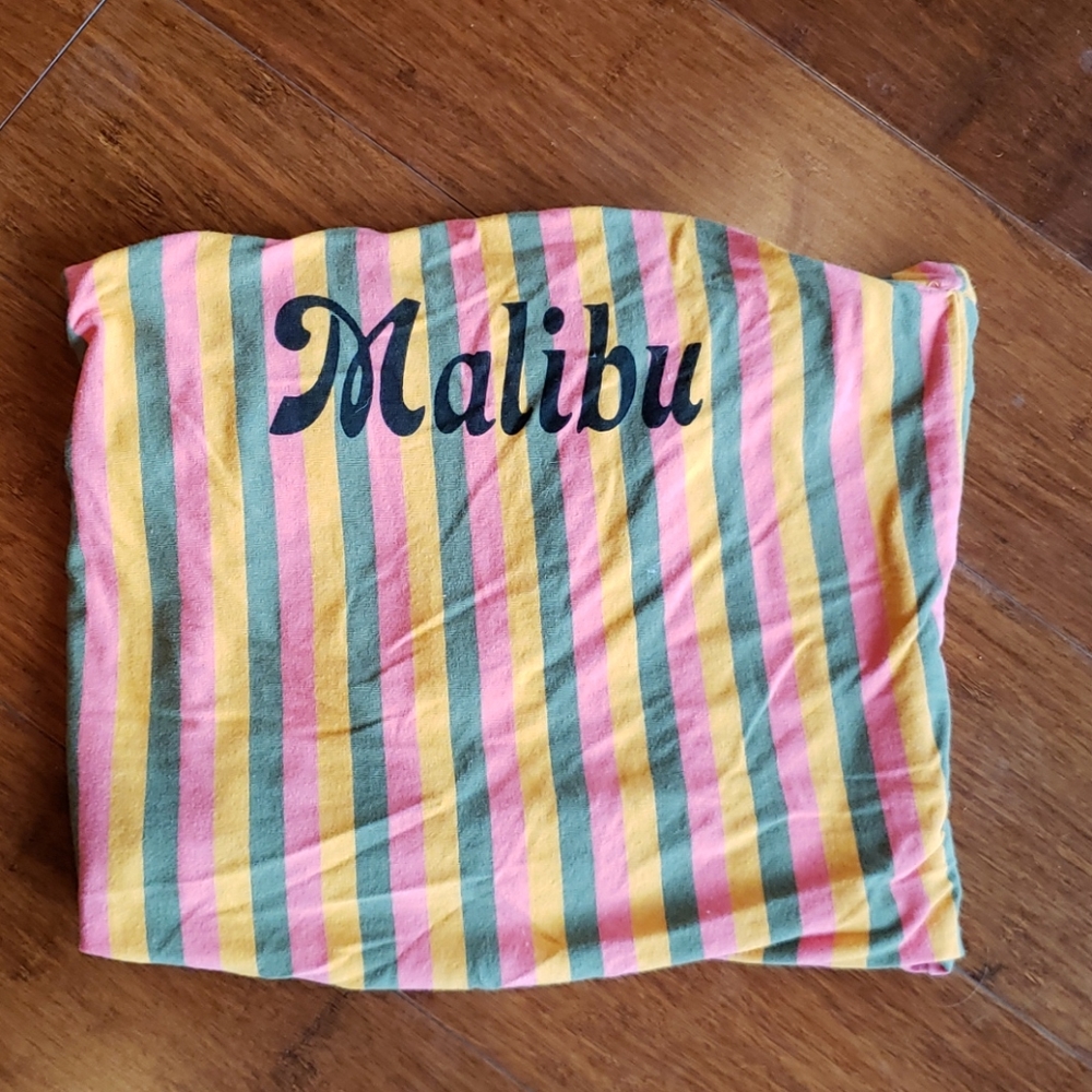 Malibu striped bandeau top